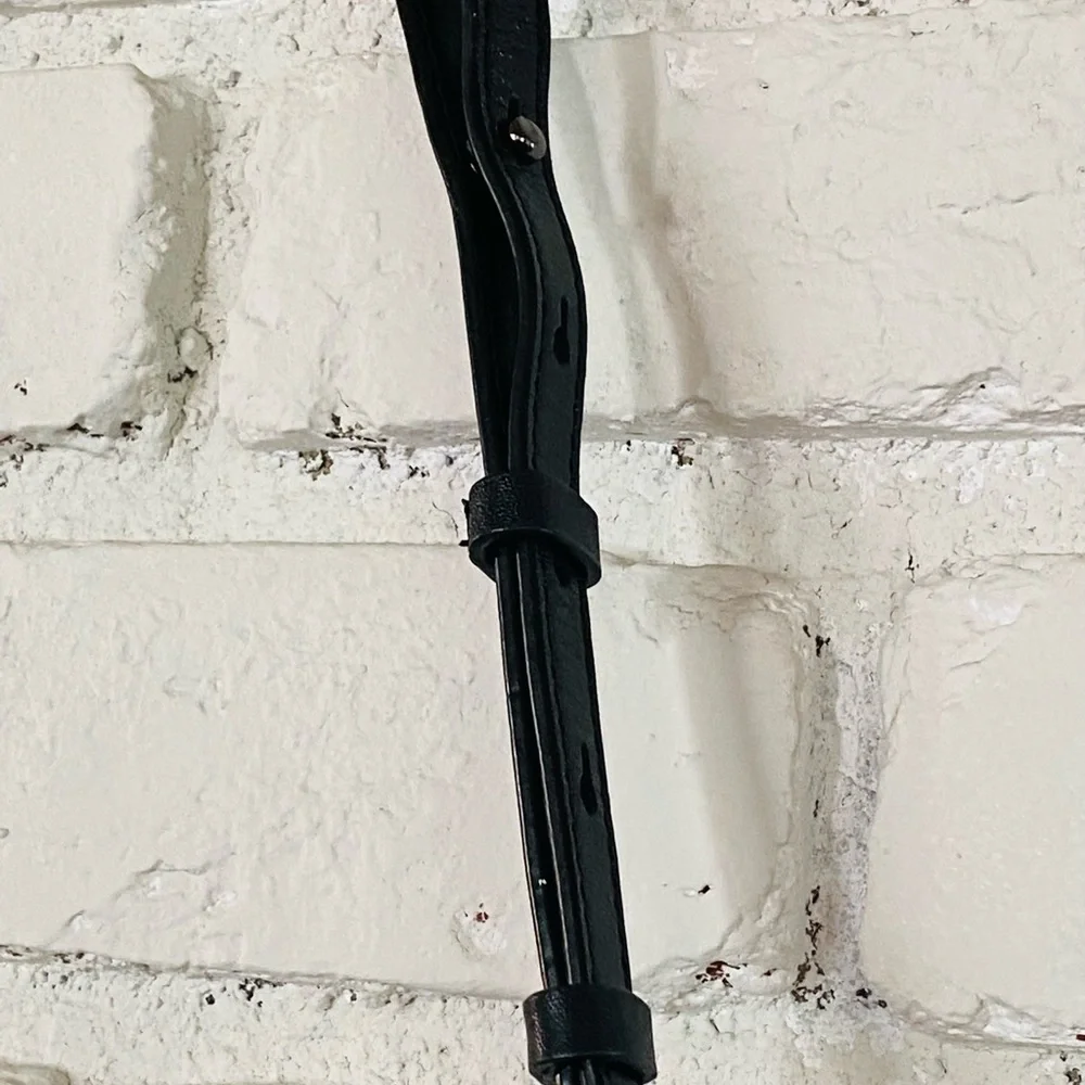 - Halston Heritage Black /gray White Satchel Handbag - Picture 6 of 10